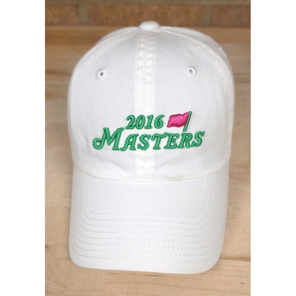 American Needle Masters 2016 Tournament Golf Hat White Adjustable Baseball Cap